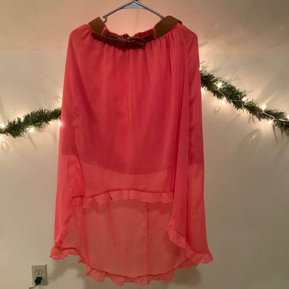 Pink high-low skirt